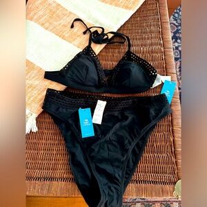 Black Triangle High-Rise Cupshe Bikini